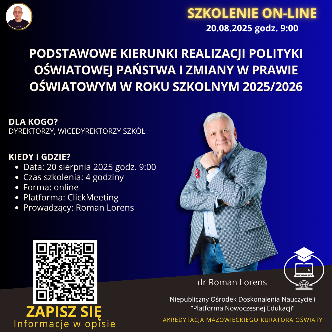 Podstawowe kierunki realizacji polityki oświatowej państwa i zmiany w prawie oświatowym w roku szkolnym 2025/2026.