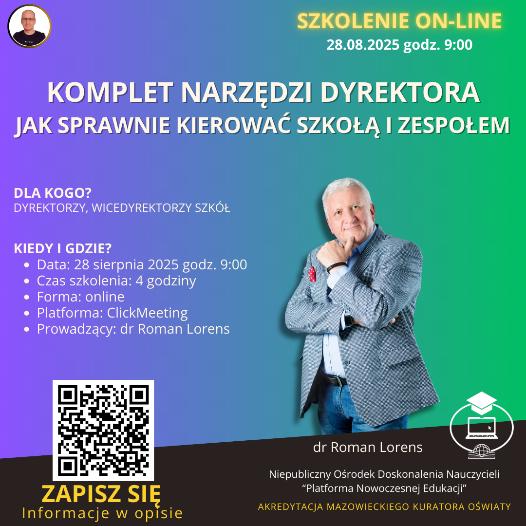 Komplet narzędzi dyrektora – jak sprawnie kierować szkołą i zespołem.