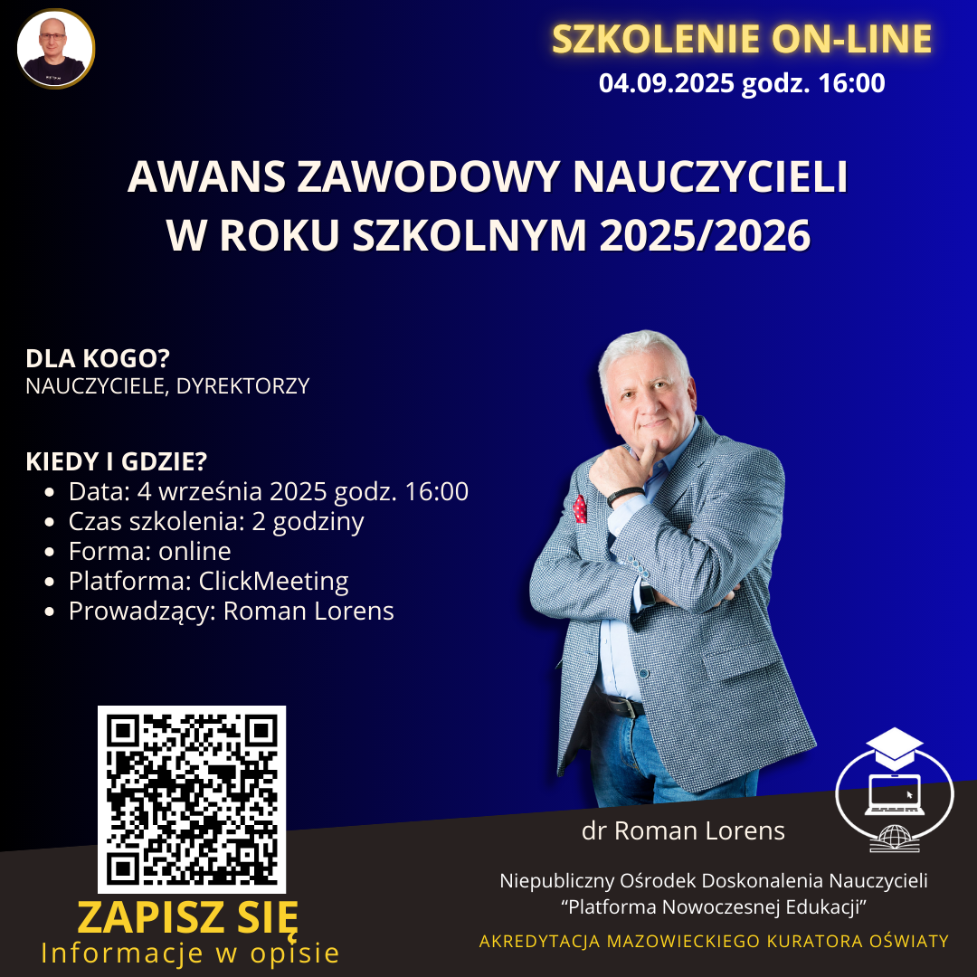 Awans zawodowy nauczycieli w roku szkolnym 2025/2026.