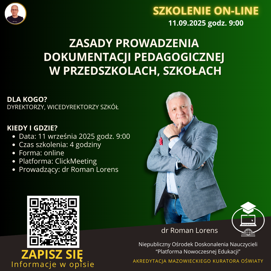 Zasady prowadzenia dokumentacji pedagogicznej w przedszkolach, szkołach i zespołach szkół.