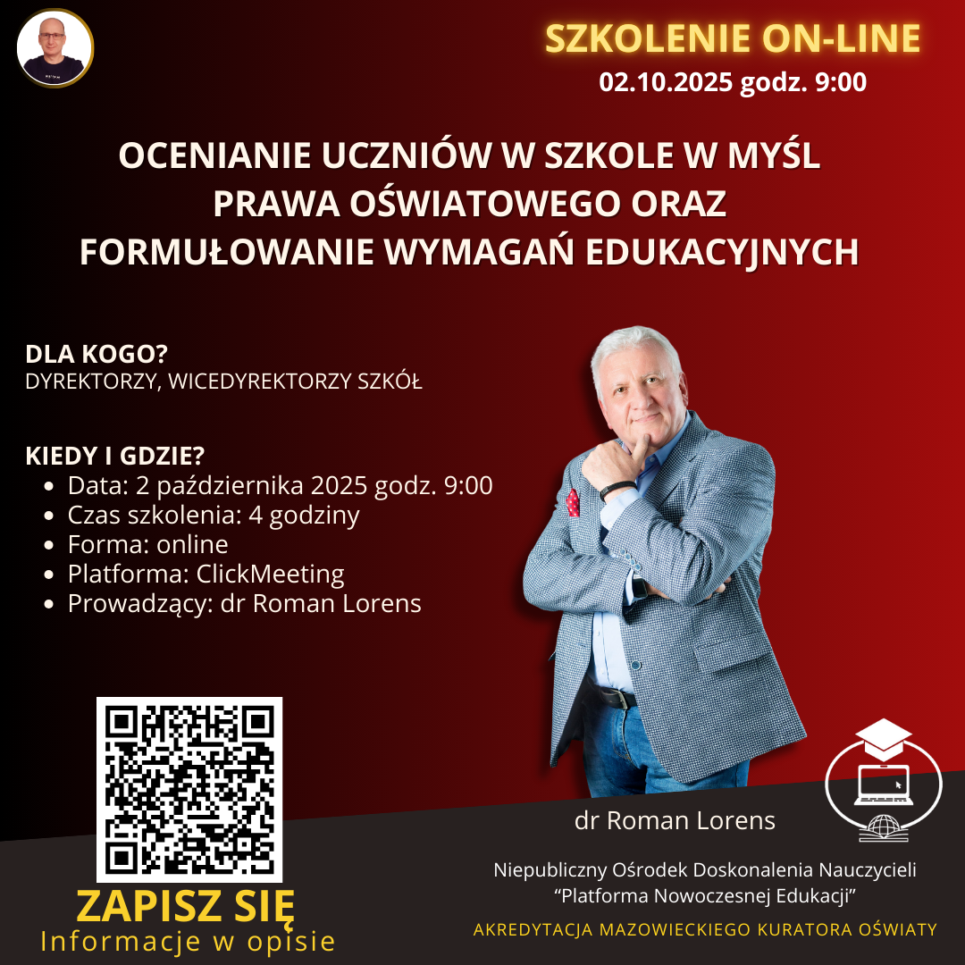 Ocenianie uczniów w szkole w myśl prawa oświatowego oraz formułowanie wymagań edukacyjnych.