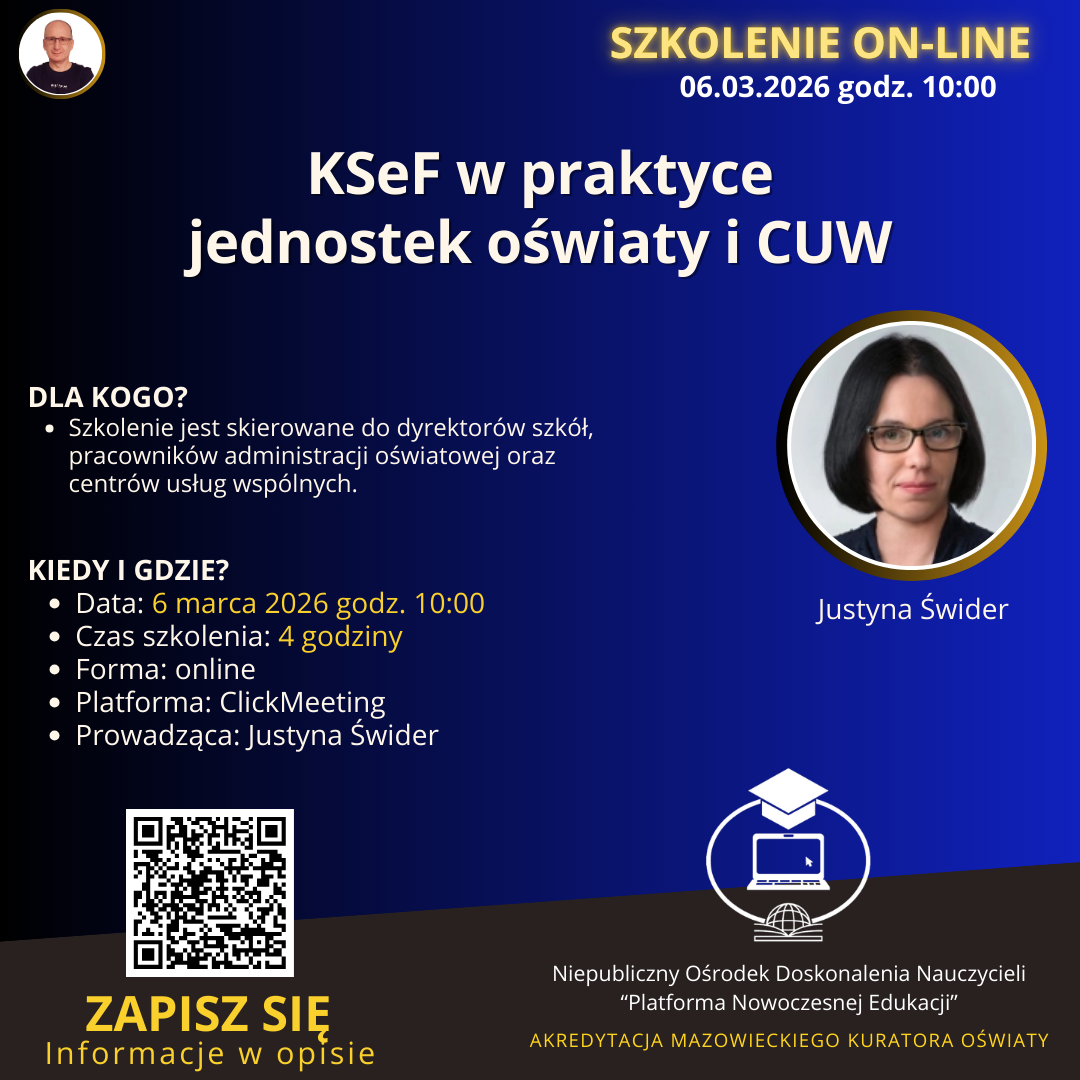 KSeF w praktyce jednostek oświaty i CUW.